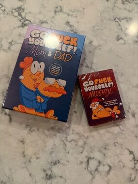 Go F**k Yourself! Card Game - Mom & Dad Set with bonus Naughty Set.